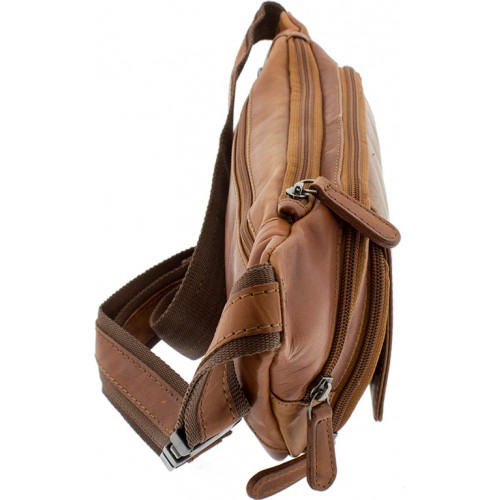 RCM Tan Leather Waist Bag