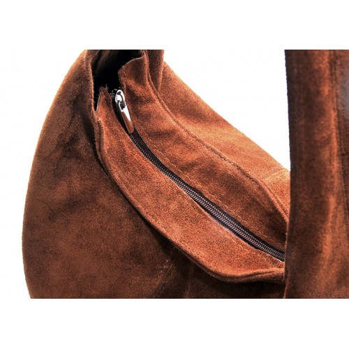 Δερμάτινη Suede Τσάντα Χειρός & Ώμου Shopping Bag Ταμπά J&A BAGS