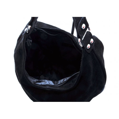 Δερμάτινη Σουέντ Τσάντα Ώμου Μαύρο J&A BAGS