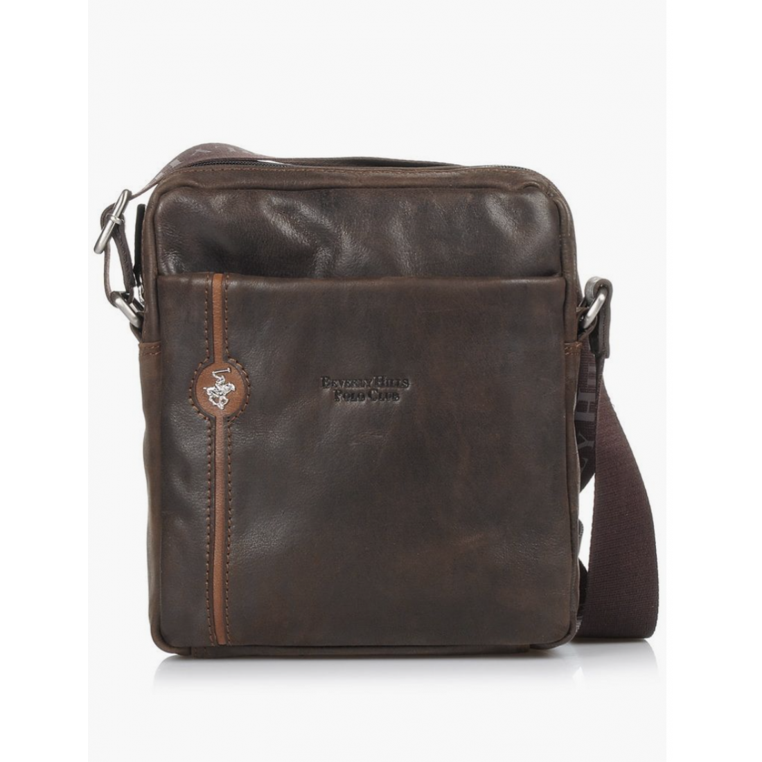 Beverly Hills Polo Club Brown Leather Crossbody Bag