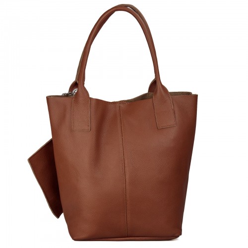 Tan Leather Shoulder Bag J&A BAGS