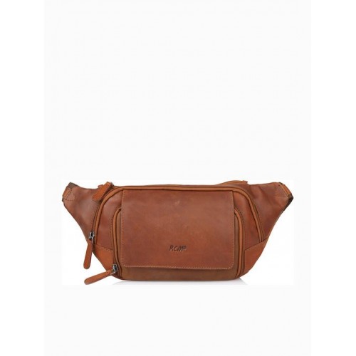 RCM Tan Leather Waist Bag