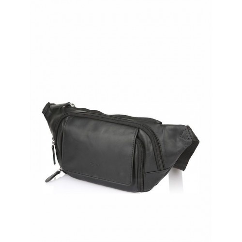 Leather Waist Bag Black RCM