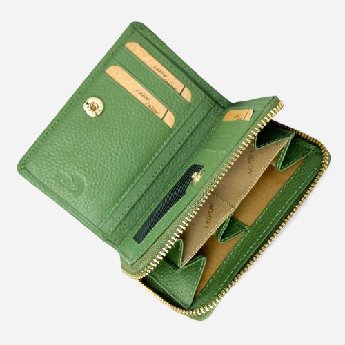 Δερμάτινο Γυναικείο Μικρό Πορτοφόλι Πράσινο 1-6081