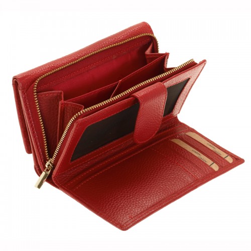 Δερμάτινο Γυναικείο Πορτοφόλι Κόκκινο Lavor 1-6019