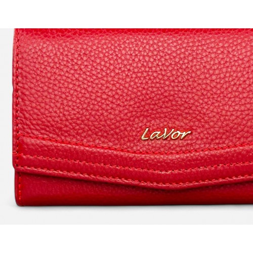 Δερμάτινο Γυναικείο Πορτοφόλι Κόκκινο Lavor 1-6019