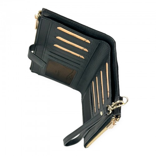 Δερμάτινο Γυναικέιο Πορτοφόλι Μαύρο Lavor 1-6047