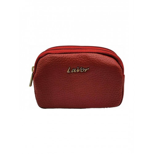 Δερμάτινο Γυναικείο Πορτοφολάκι Κόκκινο Lavor 1-5990