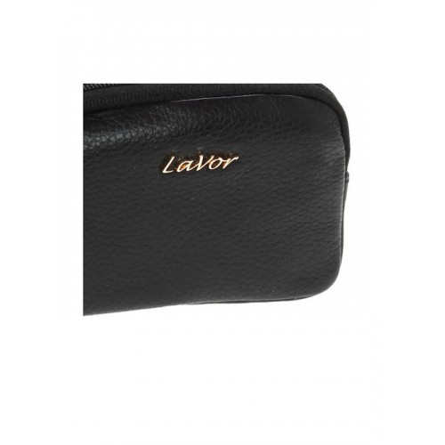 Δερμάτινο Γυναικείο Πορτοφολάκι Μαύρο Lavor 1-5990