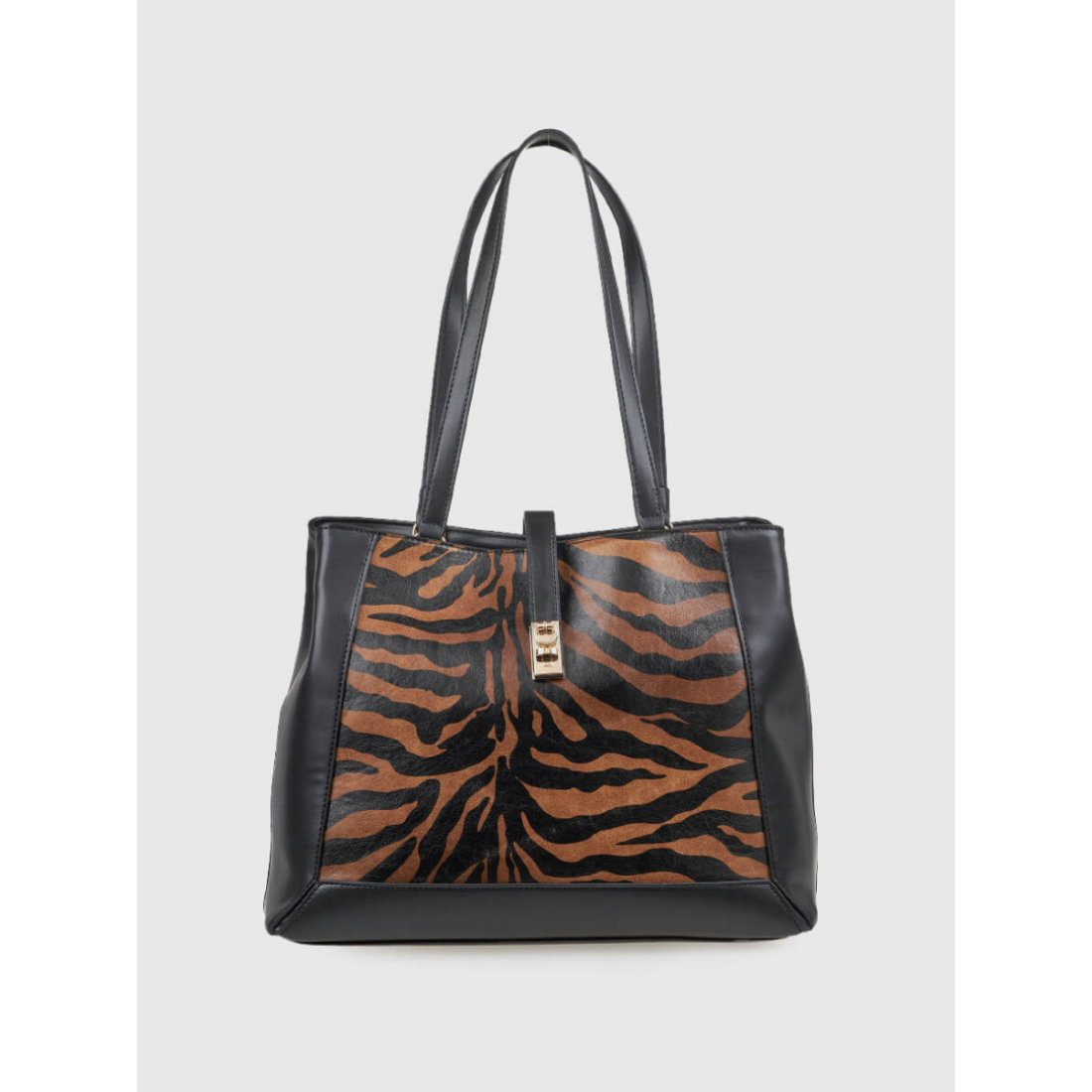 Τσάντα Χειρός-Ώμου Verde 16-8324 Animal Print Μαύρο