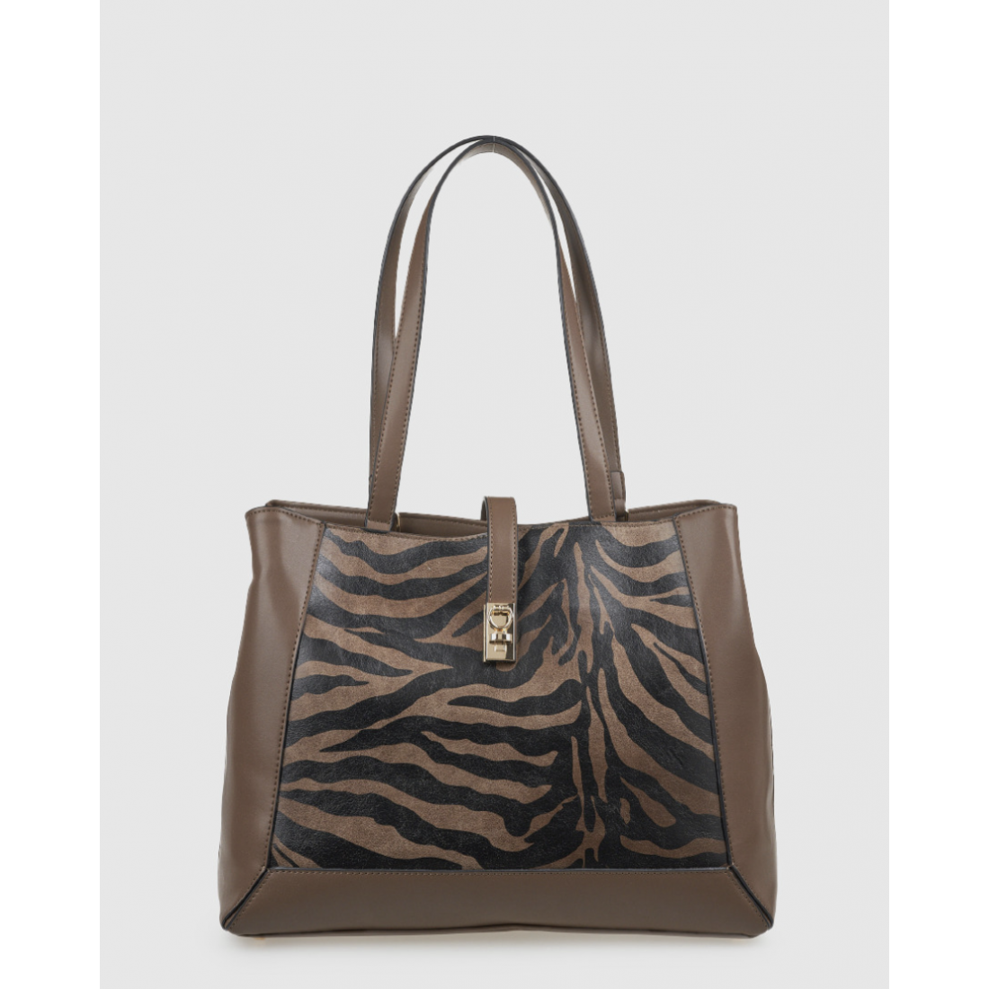 Τσάντα Χειρός-Ώμου Verde 16-8324 Animal Print Καφέ