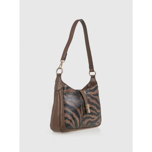 Τσάντα Χειρός-Ώμου Verde 16-8325 Animal Print Καφέ