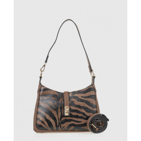 Τσάντα Χειρός-Ώμου Verde 16-8325 Animal Print Καφέ