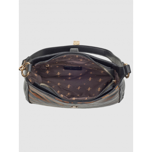 Τσάντα Χειρός-Ώμου Verde 16-8325 Animal Print Mαύρο