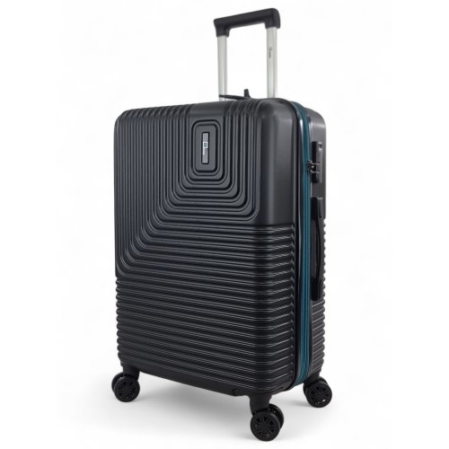 Σκληρές Βαλίτσες Πολυπροπυλένιο με Επέκταση Μεγάλη-Μεσαία-Μικρή RAIN RB80144-SET3 Μαύρο