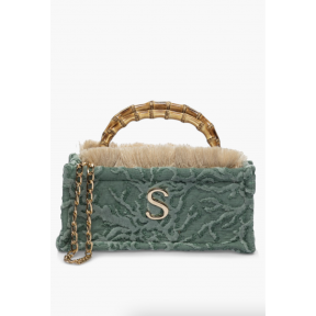Χειροποίητο Τσαντάκι Tote-Χιαστί Sorena Esmeralda Mini Bamboo SBOS-0030-0021