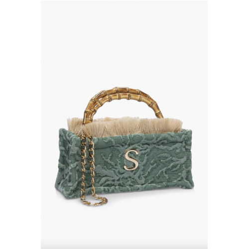 Χειροποίητο Τσαντάκι Tote-Χιαστί Sorena Esmeralda Mini Bamboo SBOS-0030-0021