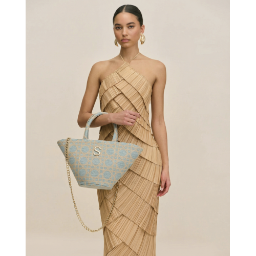 Χειροποίητη Tote Τσάντα Sorena Positano Mini Basket SBKS-0039-0025