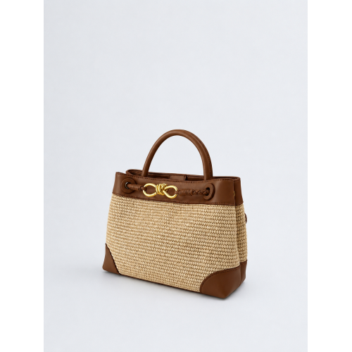 Δερμάτινη Τσάντα Χειρός-Ώμου Alina J&A BAGS Collection Καφέ