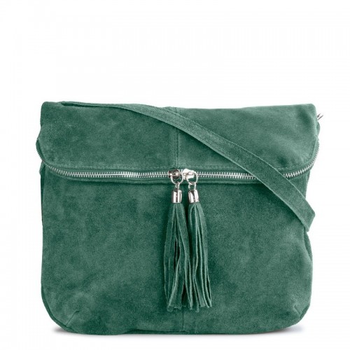 Δερμάτινη Τσάντα Ώμου-Χιαστί Πράσινο J&A BAGS