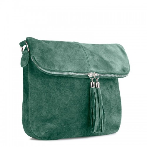 Δερμάτινη Τσάντα Ώμου-Χιαστί Πράσινο J&A BAGS